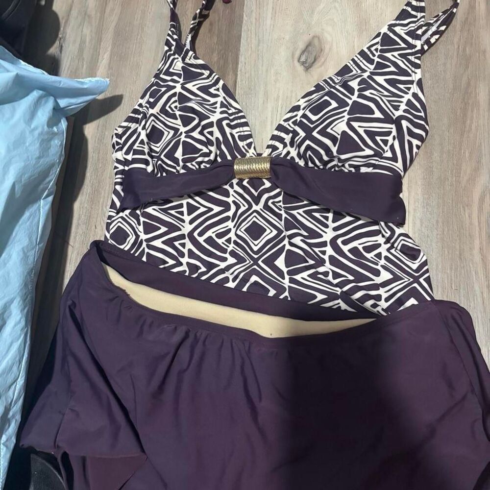 Merona Women's Purple and Brown Bikinis-and-tankini-sets